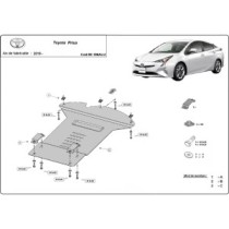 Protection / verrou de catalyseur en aluminium pour Toyota Prius