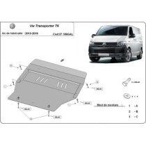 Acier galvanisé protection sous moteur et de la boîte de vitesse Volkswagen Transporter T6