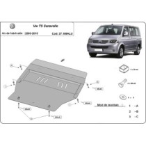 Protection sous moteur et de la boîte de vitesse Volkswagen Transporter T5 Caravelle Aluminium