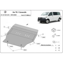 Protection sous moteur et de la boîte de vitesse Volkswagen Transporter T6.1 Caravelle Aluminium