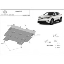 Protection sous moteur et de la boîte de vitesse Toyota C-HR- Aluminium