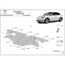 Protection moteur électrique arrière en aluminium – Tesla Model Y
