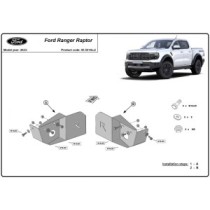 Tôle de protection en aluminium du capteur de bras de suspension arrière Ford Ranger Raptor