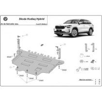 Aluminium protection sous moteur et de la boîte de vitesse Skoda Kodiaq Hybrid