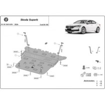 Protection sous moteur et de la boîte de vitesse Skoda Superb 4