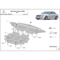 Protection sous moteur et de la radiateur Mercedes C-Class W204 4x4