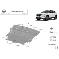 Protection sous moteur et de la boîte de vitesse Nissan Qashqai J12 - Aluminium