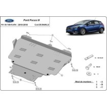 Protection sous moteur et de la boîte de vitesse Ford Focus - Aluminium
