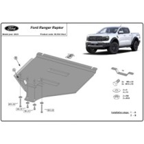 Aluminium protection de la boîte de vitesse Ford Ranger Raptor