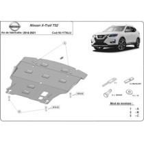 Protection sous moteur et de la boîte de vitesse Nissan X-Trail T32 - Aluminium