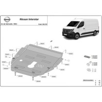 Protection sous moteur et de la boîte de vitesse Nissan Interstar
