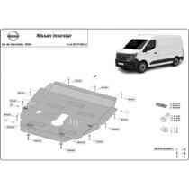 Protection sous moteur et de la boîte de vitesse Nissan Interstar - Aluminium