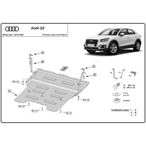 Aluminium protection sous moteur et de la boîte de vitesse Audi Q2
