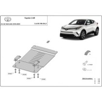 Protection / verrou de catalyseur en aluminium pour Toyota C-HR