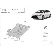 Protection / verrou de catalyseur en aluminium pour Toyota Corolla