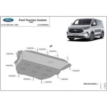 Acier galvanisé protection sous moteur et de la boîte de vitesse Ford Tourneo Custom PHEV