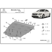 Aluminum protection sous moteur et de la boîte de vitesse Mercedes CLA