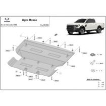 Protection sous moteur et de la radiateur KGM Musso