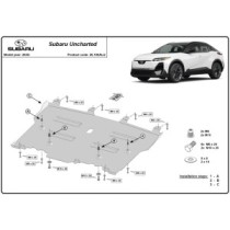 Aluminium protection sous moteur et de la boîte de vitesse Subaru Uncharted