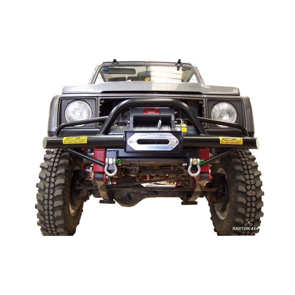PARE-CHOCS AVANT TUBULAIRES  TYPE B AVEC A-BAR ET SUPPORT DE TREUIL POUR SUZUKI SAMOURAI