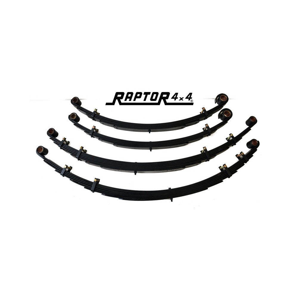 KIT DE 4 LAMES DE RESSORTS +5 CM AVANT / ARRIÈRE POUR NISSAN PATROL TR