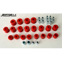 KIT COMPLET DE SILENT BLOC EN POLYURETHANE ROUGE POUR NISSAN PATROL GR Y60/Y61