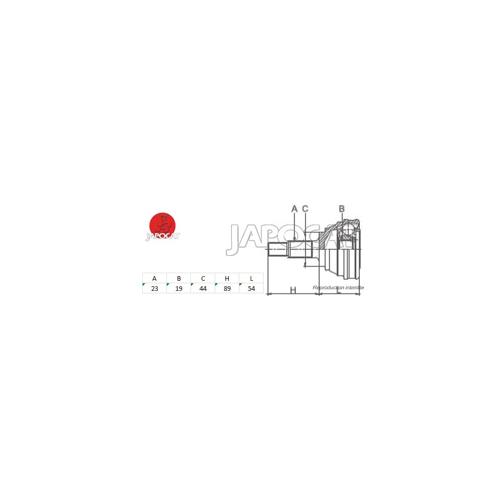  JOINT HOMOCINETIQUE / TETE de CARDAN
