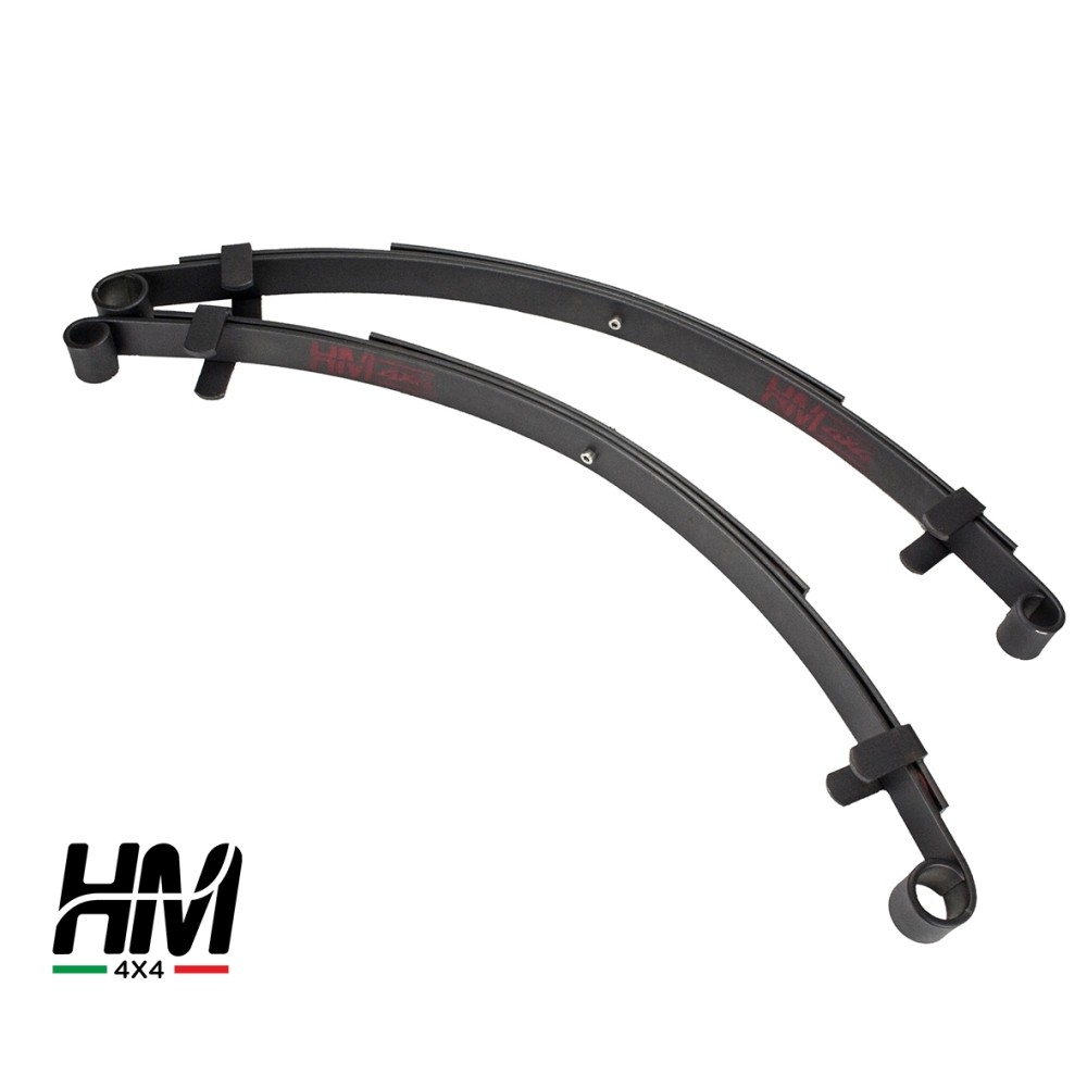 Paire de lames de ressort arrière HM4x4 +8cm Suzuki Samurai et Sj