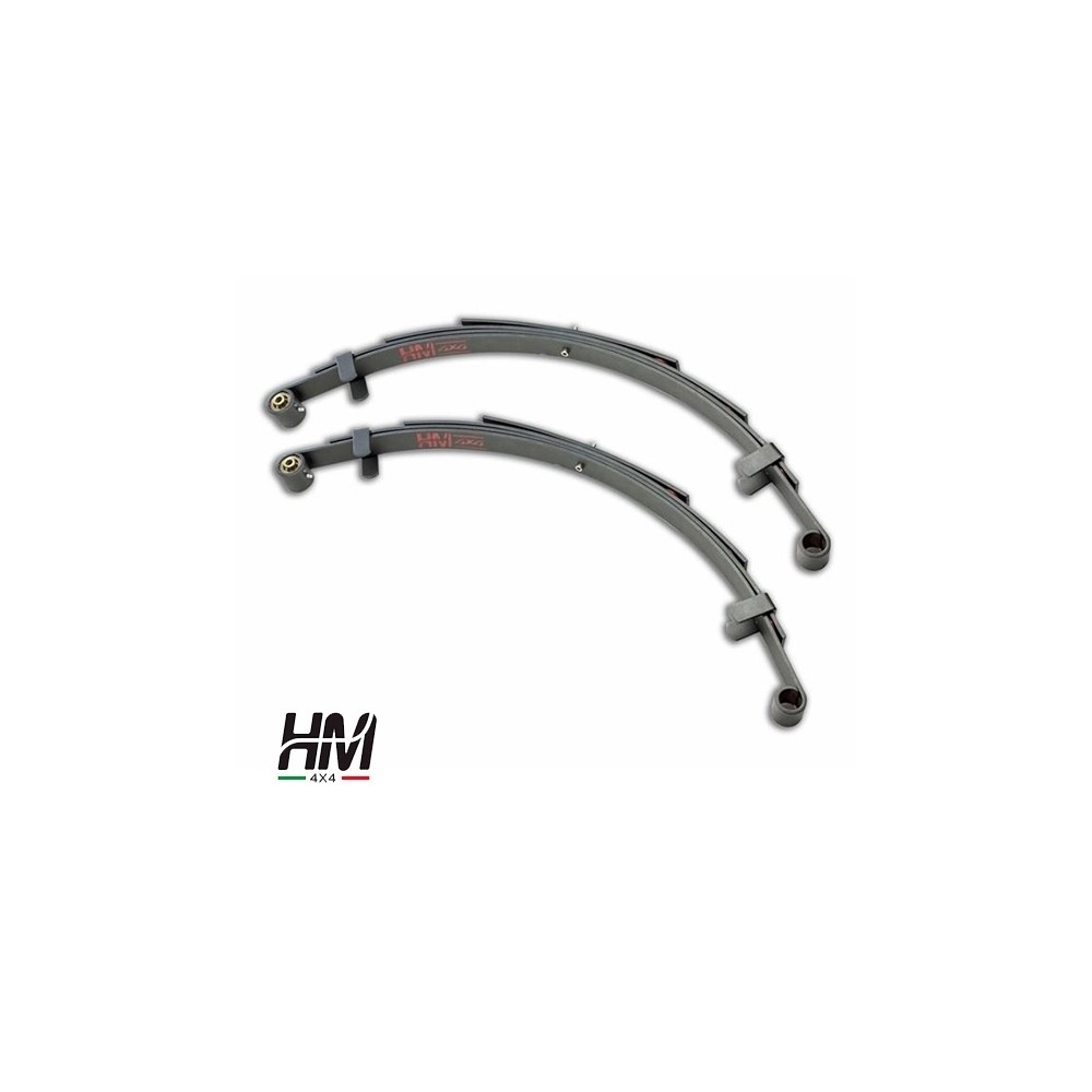 Paire de lames de ressort arrière +5cm Suzuki Samurai et SJ avec rotule