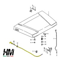 Cable ouverture de capot Suzuki Samurai et Sj
