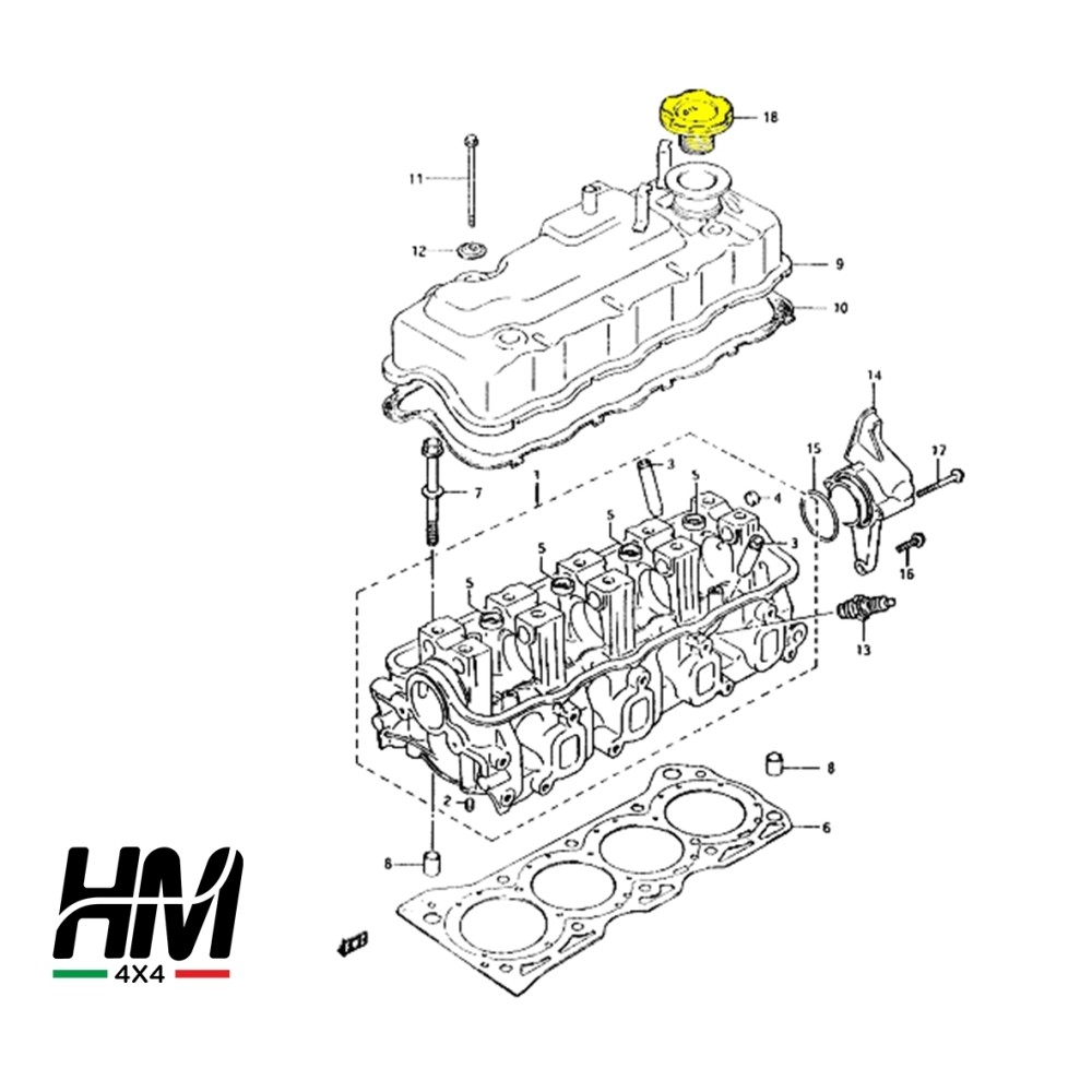 Capuchon de réservoir d'huile Suzuk Vitara 8V
