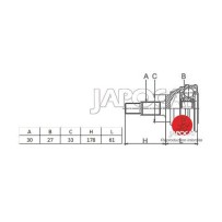 JOINT HOMOCINETIQUE / TETE DE CARDAN [EQUIPEMENTIER ORIGINE]