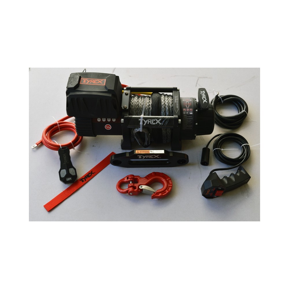 TREUIL TYREX BLACK SERIE 8000LB/3600KG "COMPACT" CORDE SYNTHETIQUE
