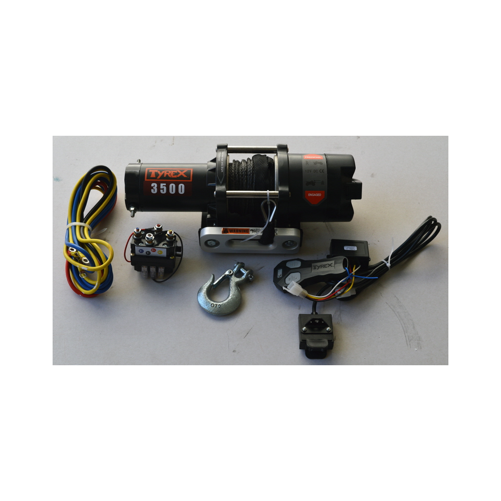 TREUIL TYREX ATV UTV BLACK SERIE 3500LB CORDE SYNTHETIQUE