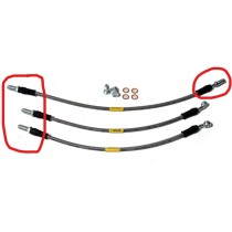 KIT DE 3 FLEXIBLES DE FREIN + 10 CM EMBOUTS MALES POUR SUZUKI SAMOURAI