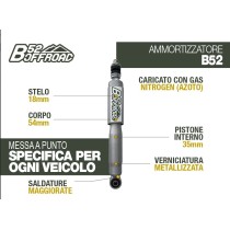 AMORTISSEUR AVANT +5cm TOUT-TERRAIN B52 POUR NISSAN PICK UP D22