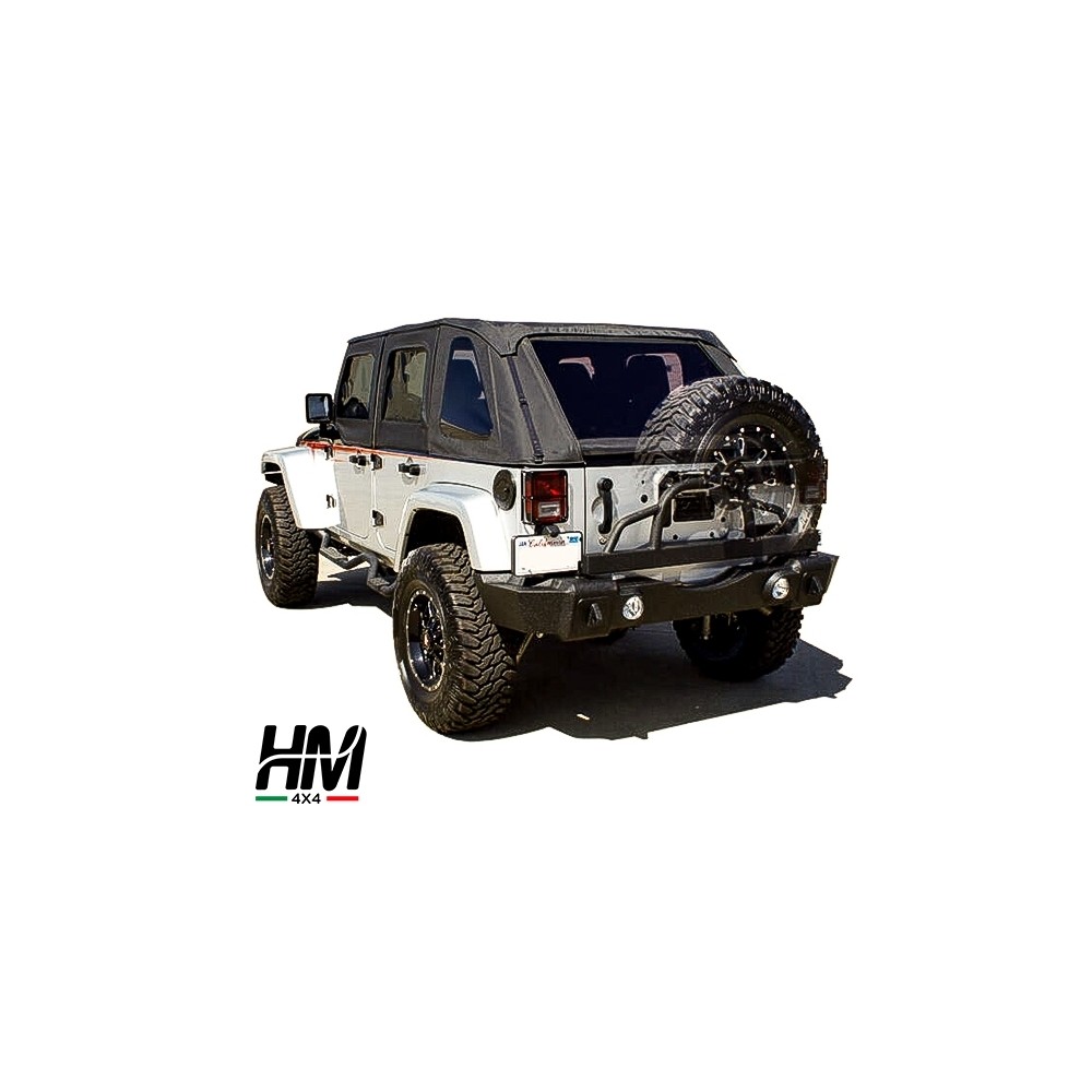 PARE-CHOCS DE RÉCUPÉRATION ARRIÈRE AVEC SUPPORT DE PNEU PIVOTANT JEEP WRANGLER JK PARE-CHOCS DE RÉCUPÉRATION ARRIÈRE AVEC SUPPORT DE PNEU PIVOTANT JEEP WRANGLER JK