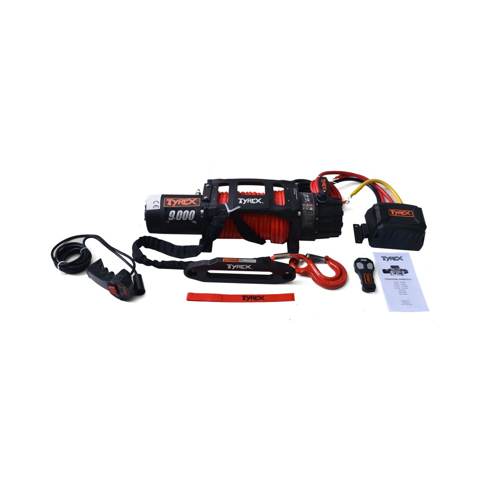 TYREX WINCH 9000LB MOTEUR CÂBLE SYNTHÉTIQUE HAUTE VITESSE SÉRIE NOIRE TYREX WINCH 9000LB MOTEUR CÂBLE SYNTHÉTIQUE HAUTE VITESSE SÉRIE NOIRE