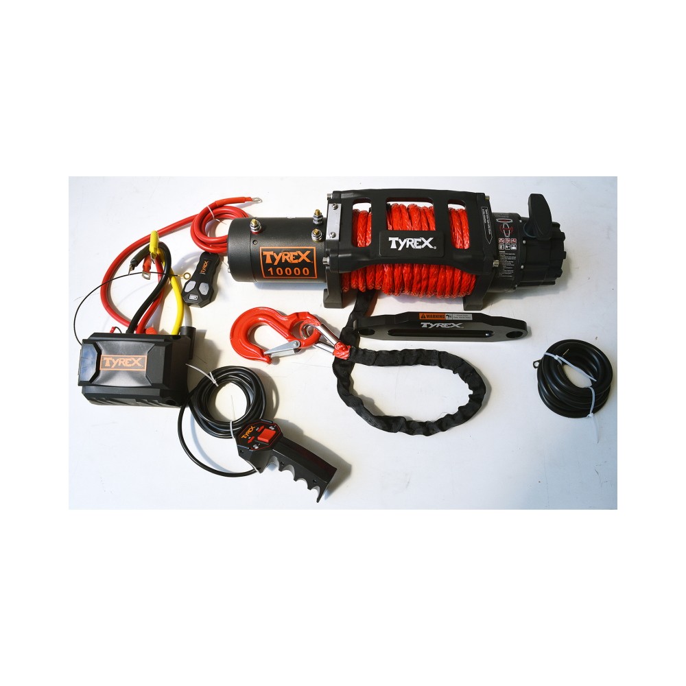 TYREX TREUIL 10000LB MOTEUR HAUTE VITESSE SERIE NOIRE CORDE SYNTHETIQUE TYREX TREUIL 10000LB MOTEUR HAUTE VITESSE SERIE NOIRE CORDE SYNTHETIQUE