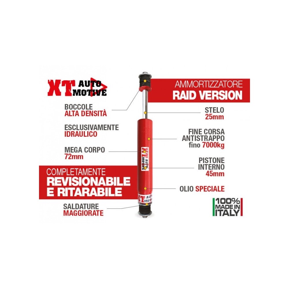 AMORTISSEUR AVANT XT AUTOMOTIVE "RAID VERSION" POUR LAND ROVER DISCOVERY 200 ET 300 TDI AMORTISSEUR AVANT XT AUTOMOTIVE "RAID VERSION" POUR LAND ROVER DISCOVERY 200 ET 300 TDI