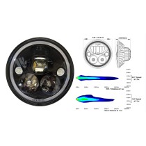 OPTIQUE VORTEX NOIR MATE  KIT (PAIRE + FAISCEAU)
