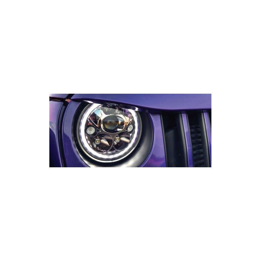 OPTIQUE VORTEX CHROME  KIT (PAIRE + FAISCEAU)