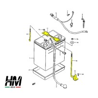 Ensemble de boulons latéraux du plateau de batterie Suzuki Samurai et SJ