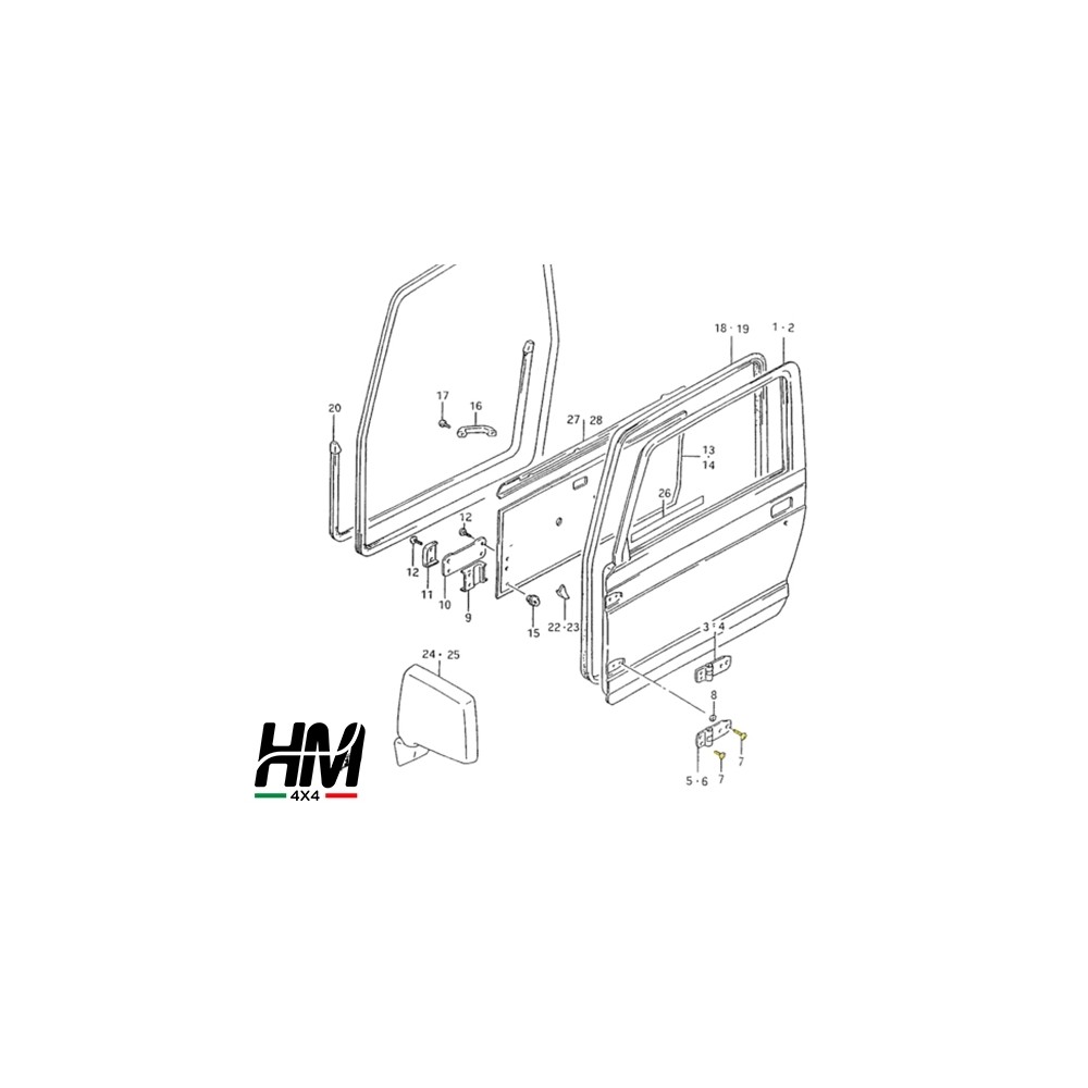 VIS DE CHARNIÈRE DE PORTE SUZUKI SAMURAI ET SJ VIS DE CHARNIÈRE DE PORTE SUZUKI SAMURAI ET SJ