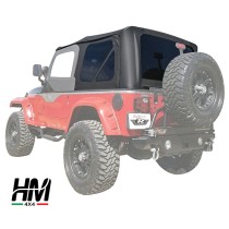 Top doux de remplacement premium avec portes en acier complète Jeep Wrangler TJ