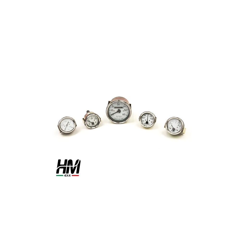 Jeep Willys Metter Set White Jeep Willys Metter Set White