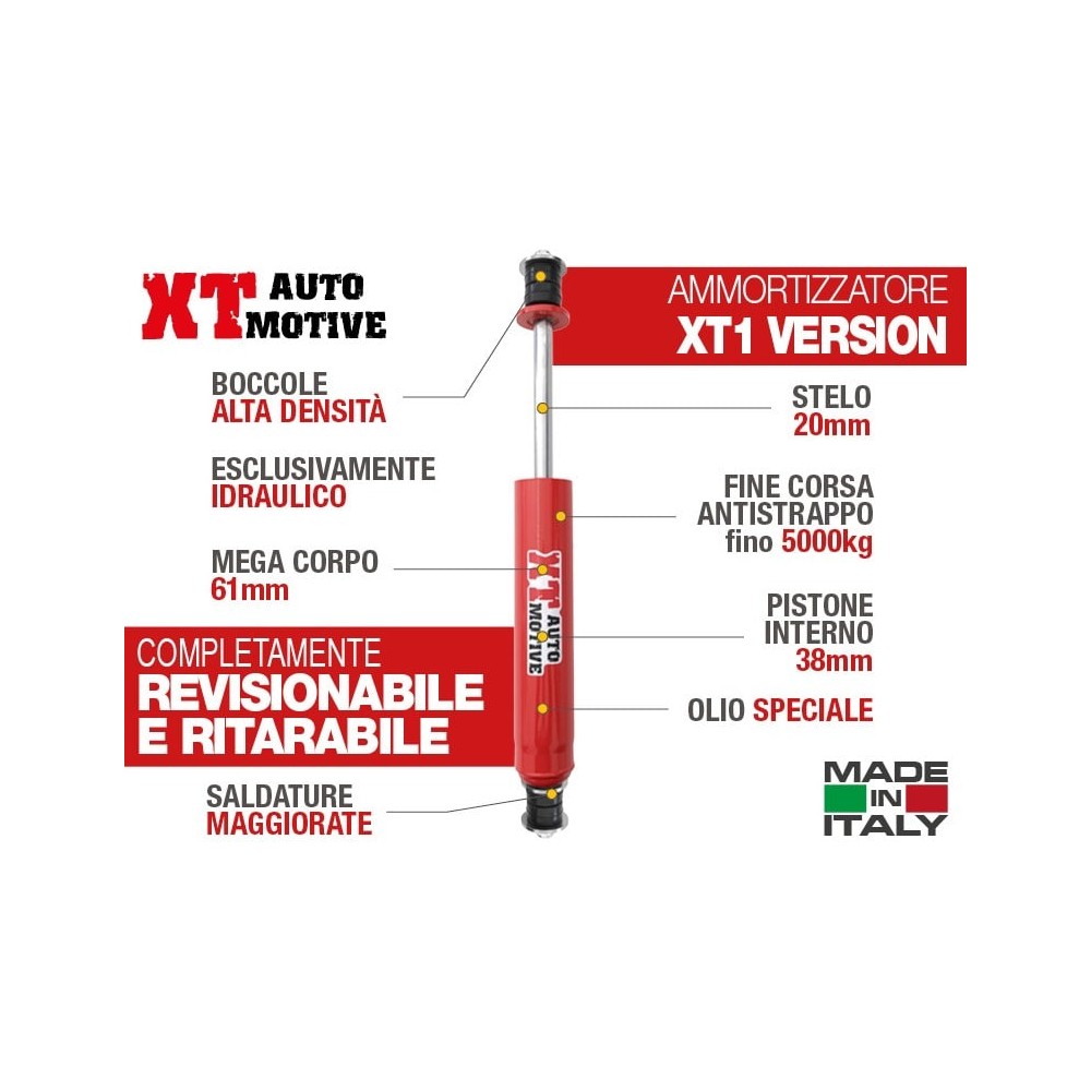 AMORTISSEUR AVANT  + 10/12 CM XT AUTOMOTIVE "EXTREME TRIAL" POUR NISSAN PATROL GR Y60