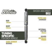 AMORTISSEUR ARRIERE +5CM B52 OFFROAD POUR NISSAN PICK UP D21
