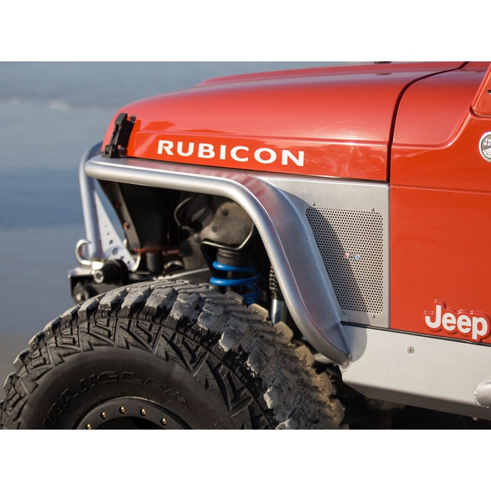 Elargisseurs d'ailes avant ALU 4" Tube Fender Jeep Wrangler TJ 96-06