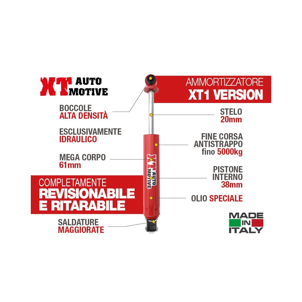 AMORTISSEUR ARRIÈRE +6/10CM XT AUTOMOTIVE POUR TOYOTA LJ-KZJ 70/73 FEUX CARRÉS